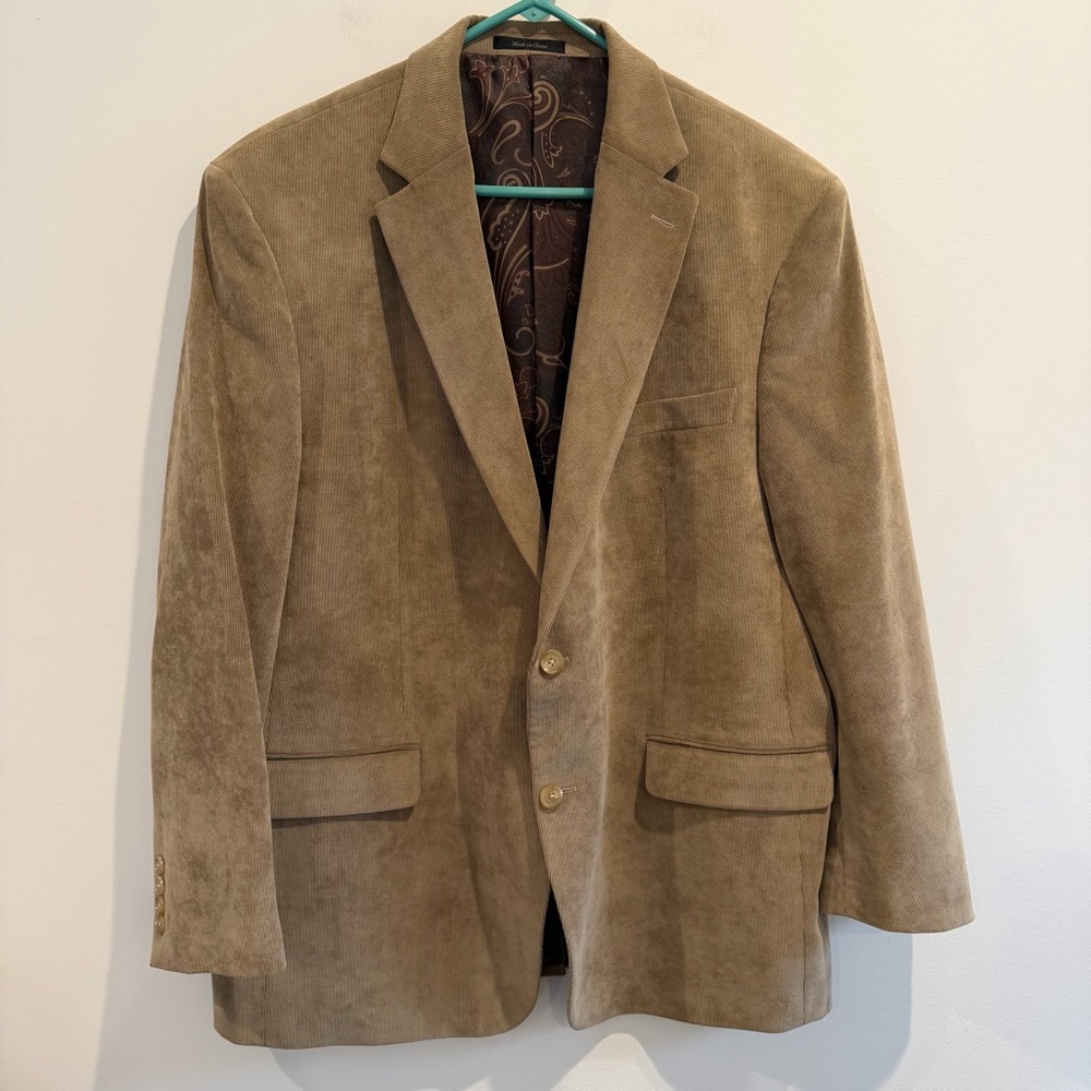 Ralph Lauren‎ tan corduroy sport jacket blazer size 46R
